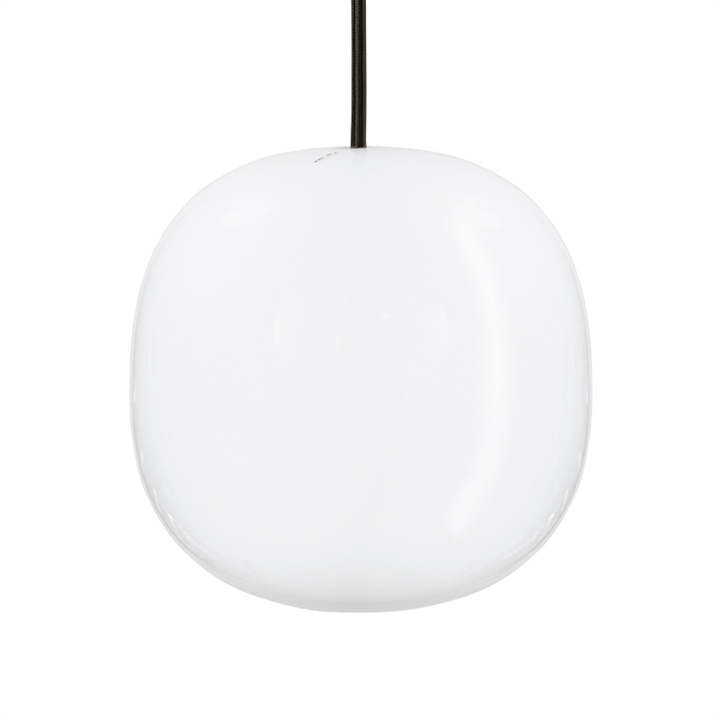 Superkube 200P Pendelleuchte, opal/schwarzes Kabel