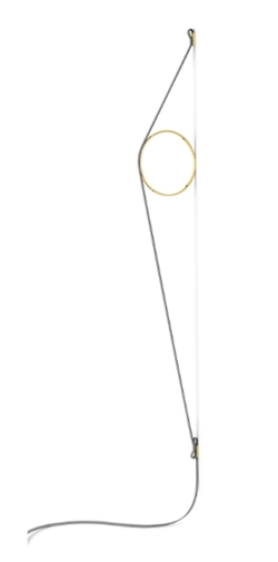 Wirering Wandleuchte, Grau/Gold