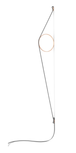 Wirering Wandleuchte, Grau/Pink