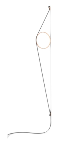 Wirering Wandleuchte, Grau/Pink