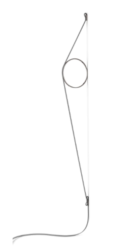 Wirering Wandleuchte, Grau/Schwarz